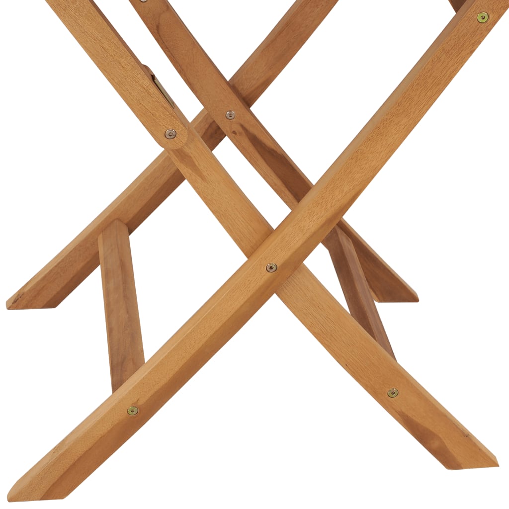 Klappbarer Gartentisch 85x76 cm Teak Massivholz